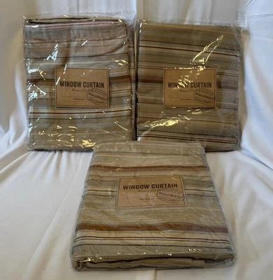 Nuevo Sellado 3 Paquetes Naomi Tribal Cortina Ventana Ojal Superior Foto 1 de 4