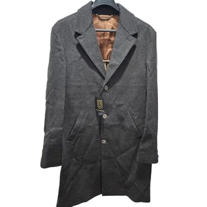 NWT Brett Johnson Men's Single Breasted Wool Long Coat Size XL $3850 overcoat - Picture 1 of 12