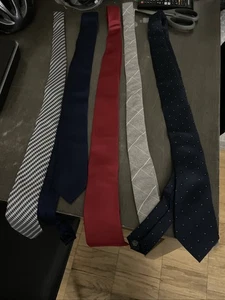 Mens Tie LOT of 5 Calvin Klein Chaps Pierre - Picture 1 of 5