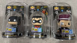 SDCC 2025 FUNKO POP! DC BATMAN, ROBIN, & THE PENGUIN 15 YEARS LATER - Picture 1 of 5