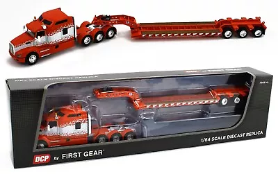 2023 DCP 1:64 *ORANGE* Tri-Axle Kenworth T660 Aerodyne w/Magnitude Lowboy NIB - Image 1 of 4