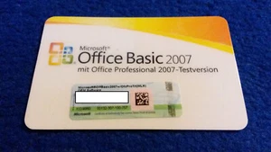 Microsoft Office Basic 2007 Produktschlüsselkarte - Bild 1 von 1