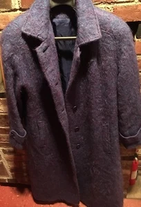 STUNNING WOMEN’S AVOCA HANDWEAVERS MOHAIR WOOL JACKET/COAT LARGE PURPLE IRELAND! - Picture 1 of 10