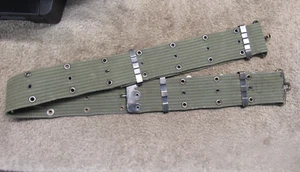 US Vietnam Era Pistol Belt Size Large M1956 Canvas Horizontal Weave - Picture 1 of 10