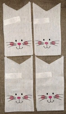 Bolsas de golosinas de algodón conejo de Pascua 7 3/4” X 4 1/4” nuevas sin etiquetas lote de 4 Foto 1 de 3