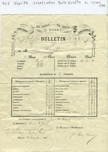 Dépt 79 - Niort - Belle Entête Pensionnat des Frères des Ecoles Chrétiennes 1891 - Picture 1 of 1