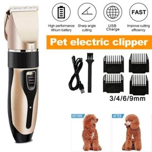 Dog Electric Shaver Cordless Pet Hair Trimmer Cutter Grooming Shearing Cutter UK - Picture 1 of 11