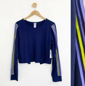 SPLENDID Studio women activewear sweatshirt top RH8D889 BL1 navy rayon M - Picture 1 of 8