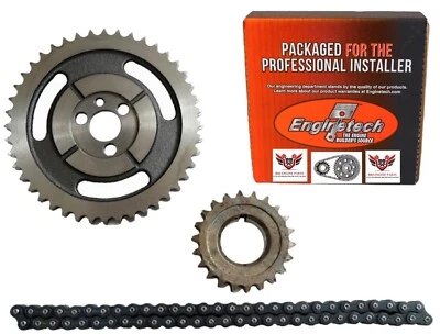 Chevrolet SBC 283 327 350 400 55 - 85 Enginetech Double Roller Timing Chain Set  - Image 1 of 3