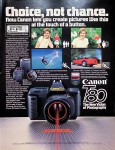 VINTAGE 1980s Print Ad ~ Canon T80 Auto Focus Camera ~ The New Vision of... - Picture 1 of 1