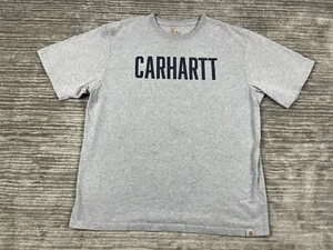 Carhartt Shirt Mens Extra Large Gray Shortsleeve Spellout Graphic Original Fit - Picture 1 of 12