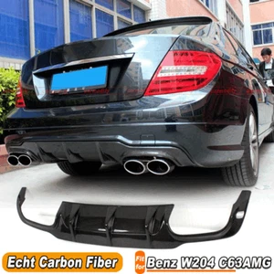 Difusor trasero de carbono para Mercedes W204 C63AMG 12-14 parachoques alerón trasero - Imagen 1 de 10