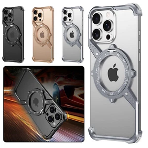 Funda resistente con soporte de anillo magnético para iPhone 16 Pro Max 16e 15 14 13 parachoques de metal - Imagen 1 de 9