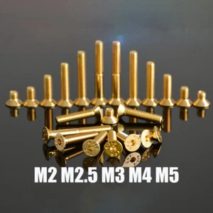 M2 M3 M4 M5 Countersunk Bolts Allen Socket Screws 7991 / Titanium Plating - Picture 1 of 3