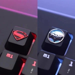 Zinc Alloy Keycap DC Superman and Batman Lights Keycap For Cherry MX axis - Picture 1 of 8