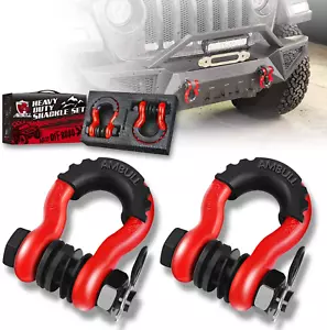Shackles 3/4 Inch D Ring Shackle (2 Pack) 45,000Lb Break Strength with 7/8 Inch - Picture 1 of 12