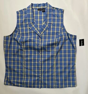 North Crest Damen Plus neu mit Etikett ärmelloses geknöpftes Shirt Gr. 3X (22-24w) Tanktop - Bild 1 von 8