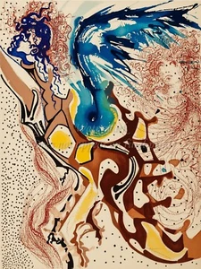 SALVADOR DALI Premium Rolled Canvas Print ALIYAH Angels of the Rebirth - Bild 1 von 1