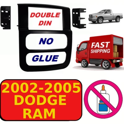02 03 04 05 KIT DE TABLERO INSTALACIÓN DOBLE DIN RADIO ESTÉREO COCHE DODGE RAM Foto 1 de 3