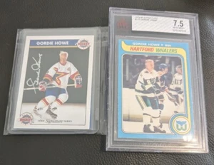 1979-80 OPC #175 Gordie Howe BVG 7.5 last playing card Zellers auto COA /3500 - Picture 1 of 6