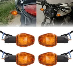 4Pcs Amber Front & Rear Signal Indicator Lights For Honda CG 125 ES 2004 - 2008 - Picture 1 of 9