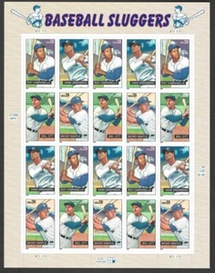 US Scott #4083a 39¢ Baseball Sluggers MNH Pane of 20 - 2006 - Picture 1 of 2