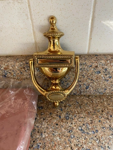 DOOR KNOCKER -  SOLID BRASS  NEW OLD STOCK IN ORIGINAL BOX Cover