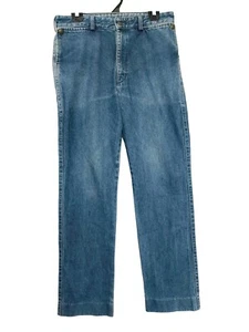 RM Williams Jeans Mens 32R 30xL32 Blue Denim Straight Leg Snap Pocket TT047 - Picture 1 of 12