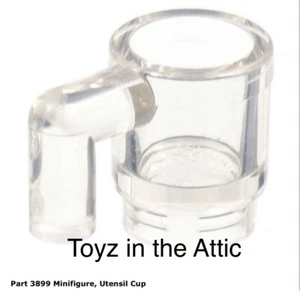 Lego 1x 3899 Trans-Clear Minifigure, Utensil Cup 10497 - Picture 1 of 1