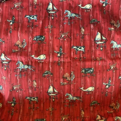 Vintage FABRIC Farm, Rustic Weathervane For Quilting, Sewing & Crafts - Image 1 of 4