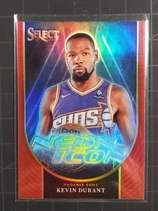 2023-24 Panini Select #6 Kevin Durant Neon Icon Red Prizms - Picture 1 of 2