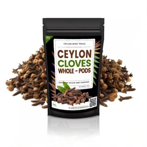 Premium Organic Sun-Dried Whole Cloves - Handpicked Fresh from Sri Lanka - 100% - Picture 1 of 4