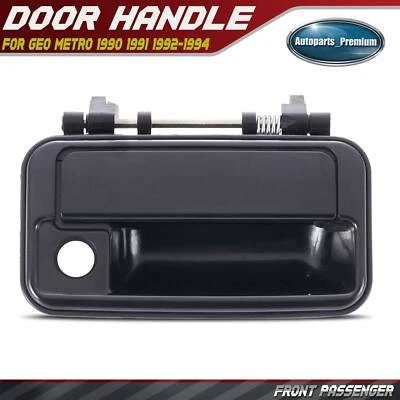 Manija de puerta exterior negra del lado del pasajero delantero con cerradura para Geo Metro 90-94 Foto 1 de 4
