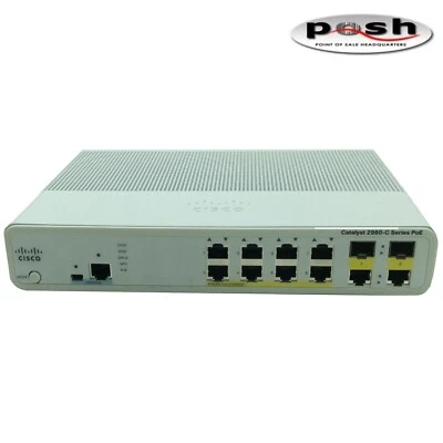 New - Cisco Catalyst 2960-C Series PoE Gigabit Network Switch WS-C2960C-8PC-L - Image 1 of 4