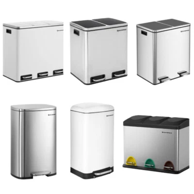 Mülleimer  Recycling Abfalleimer Papierkorb Mülltrenner Treteimer Küche SONGMICS - Bild 1 von 2