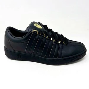 K-Swiss Classic 2000 Black Gold Mens Casual Shoes Sneakers Shoes 06506 015 - Picture 1 of 6