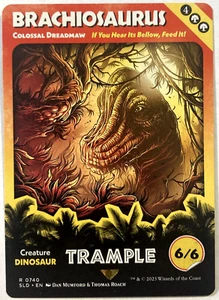 MTG Brachiosaurus Jurassic World Secret Lair 0740 NM - Picture 1 of 2