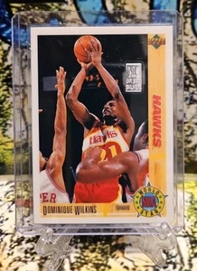 1991-92 UPPER DECK DOMINIQUE WILKINS France #190 HAWKS NBA w/ 1 Grain Silver Bar - Picture 1 of 3
