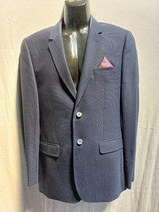 Ted Baker Tight Lines 100% Wool Modern Fit Jacket Blazer, Blue- 40R - Picture 1 of 12