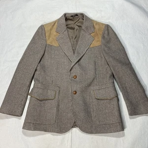 Pendleton Herren Braun Wolle Hochwertig Western Wear Blazer Gr. 46 L Vintage 70er - Bild 1 von 22