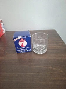Seagram’s 7 Glass Willie Mays Signature Grabado y Logo. San Francisco NY Giants - Imagen 1 de 4