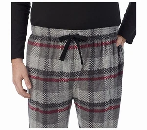 Men’s 3XLT Cuddl Duds Grey Plaid Pajama Pants Fleece - Picture 1 of 3