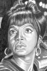ORIGINAL ACEO sketch card STAR TREK Nichelle Nichols UHURA - Picture 1 of 1