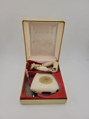 Maquinilla de afeitar eléctrica Schick The Crown Jewel de colección caja original oro blanco EE. UU. Foto 1 de 4