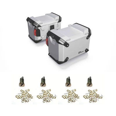 ORIGINAL BMW Motorrad Aluminium Koffer-Set inkl. Schließzyl. Silber R1300GS Adv. - Bild 1 von 3