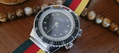 SICURA Diver watch breitling compressor GMT Automatic Cal BFG 158 1970s WORKING - Image 1 of 4