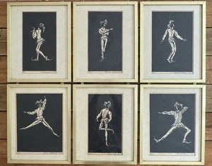 Vintage Limited Edition Lino Prints Jesters Set Of 6 Torkild Kristensen 1970’s - Bild 1 von 22