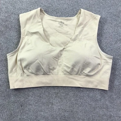 Tommie Copper Sports Bra Womens 3XL Beige Compression Seamless Copper Znergy - Image 1 of 4