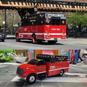 1/64 Kitbash Chicago Fire Scuba Team Ford F-650 - Picture 1 of 8