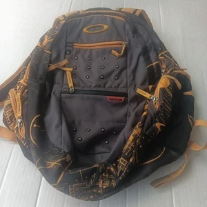 Oakley Hydrofuse computer Backpack Black Yellow Orange School Travel Bag Pack - Picture 1 of 22